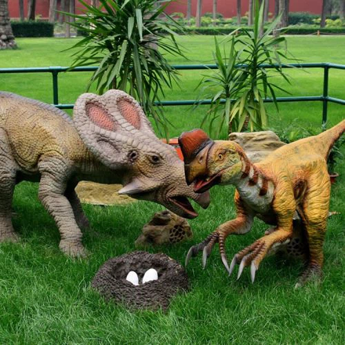 Dinosauro all'aperto Animatronic artificiale