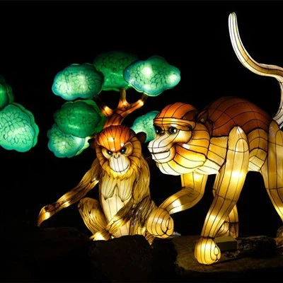 Esposizione di lanterna di progettazione creativa per lo spettacolo di Natale della lanterna per la celebrazione della festa