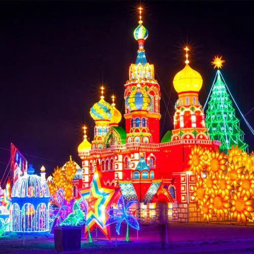 Lanterna di seta cinese all'aperto su misura per la decorazione del cancello d'ingresso del parco e del museo