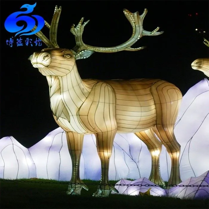 Park Decoration LED Animal Beautiful Chinese Silk Lantern