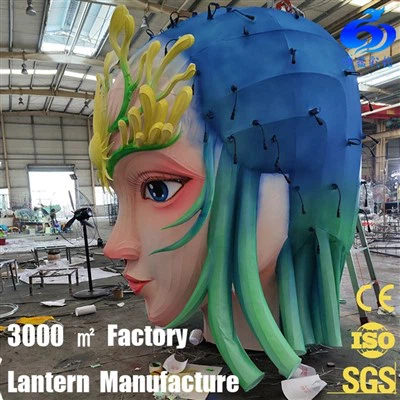 Esposizione dei prodotti della lanterna del tessuto per il festival