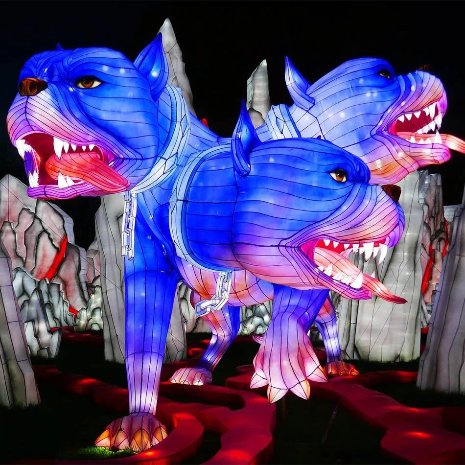 Festival Display Lanterna Gigante Nel Parco